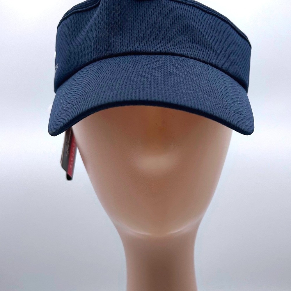 Headsweats Supervisor Performance Running Visor Navy Blue White Elastic Back NEW